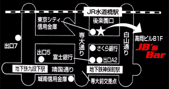 JB'S BAR MAP